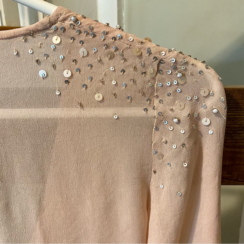 RARE Pura Vida pink sheer long sleeved top size XS - Picture 11 of 15